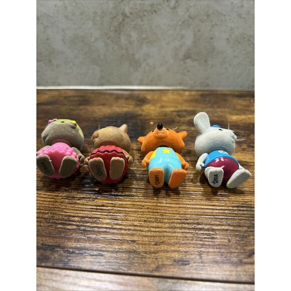 Li’l Woodzeez Bobbleez Lot Of8Cow Duck Raccoon Owl Fox Mouse Squirrel Dog Read - Picture 5 of 7